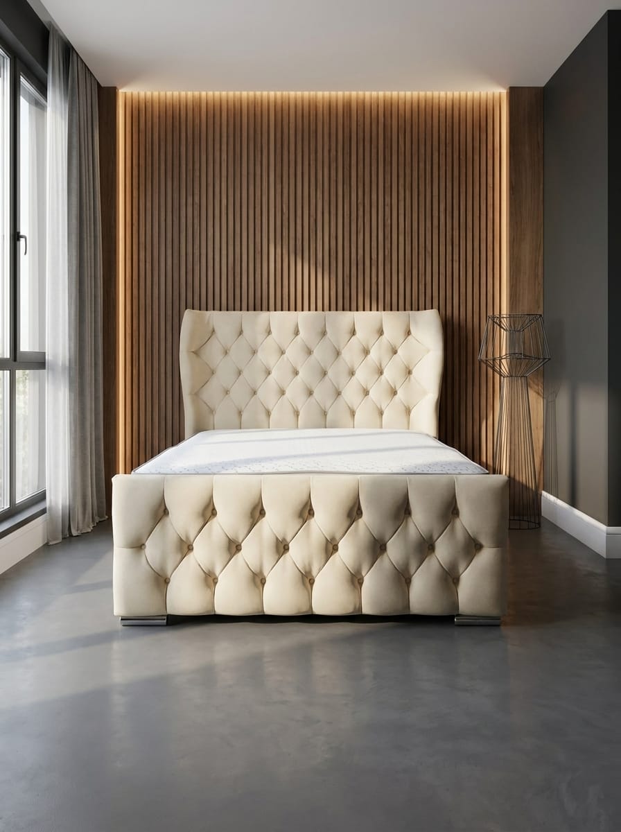 Oxford — luxury upholstered bed for sale in the UK, cash on delivery